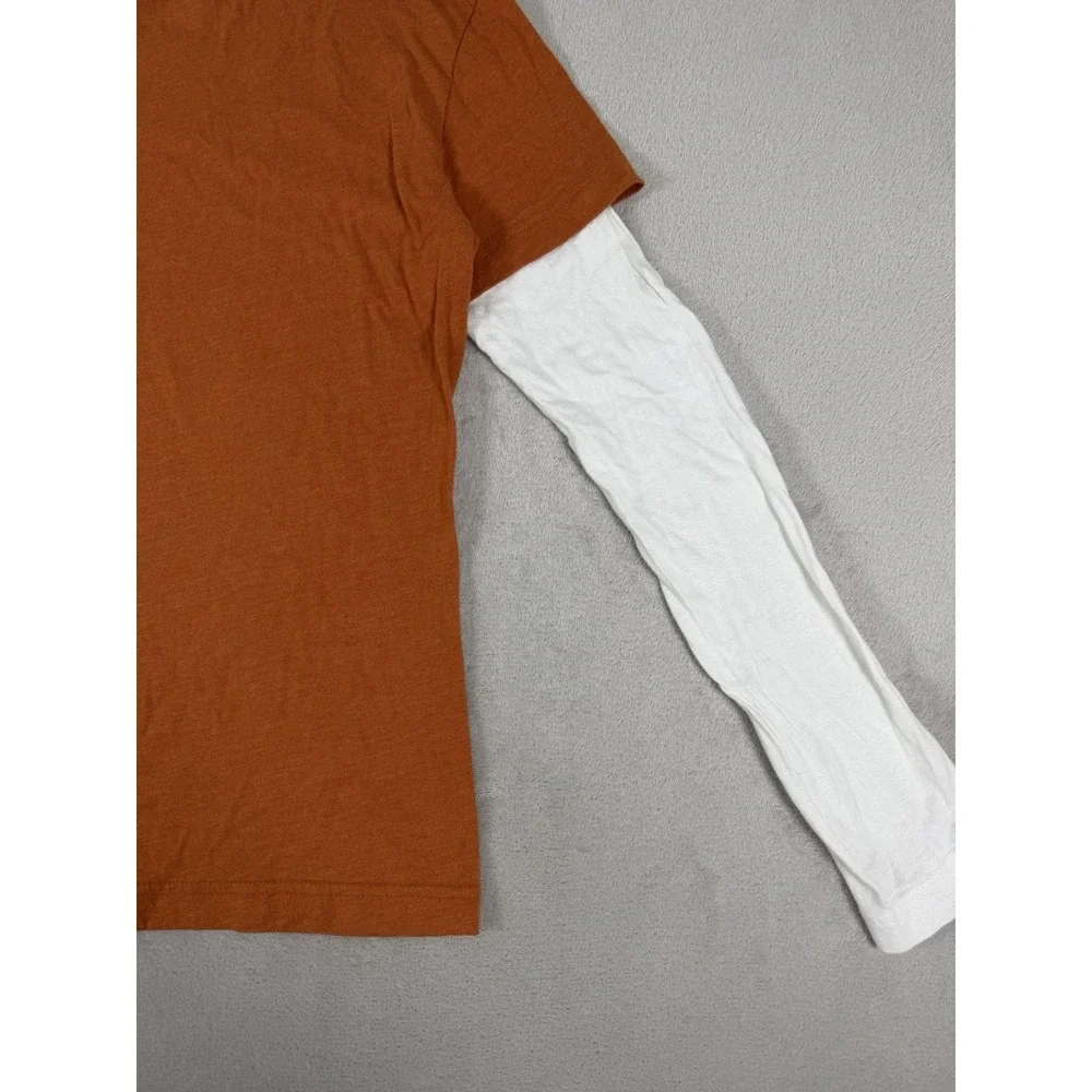Nike Women's Texas Longhorns Layered-Look Long Sleeve T Shirt Size S
